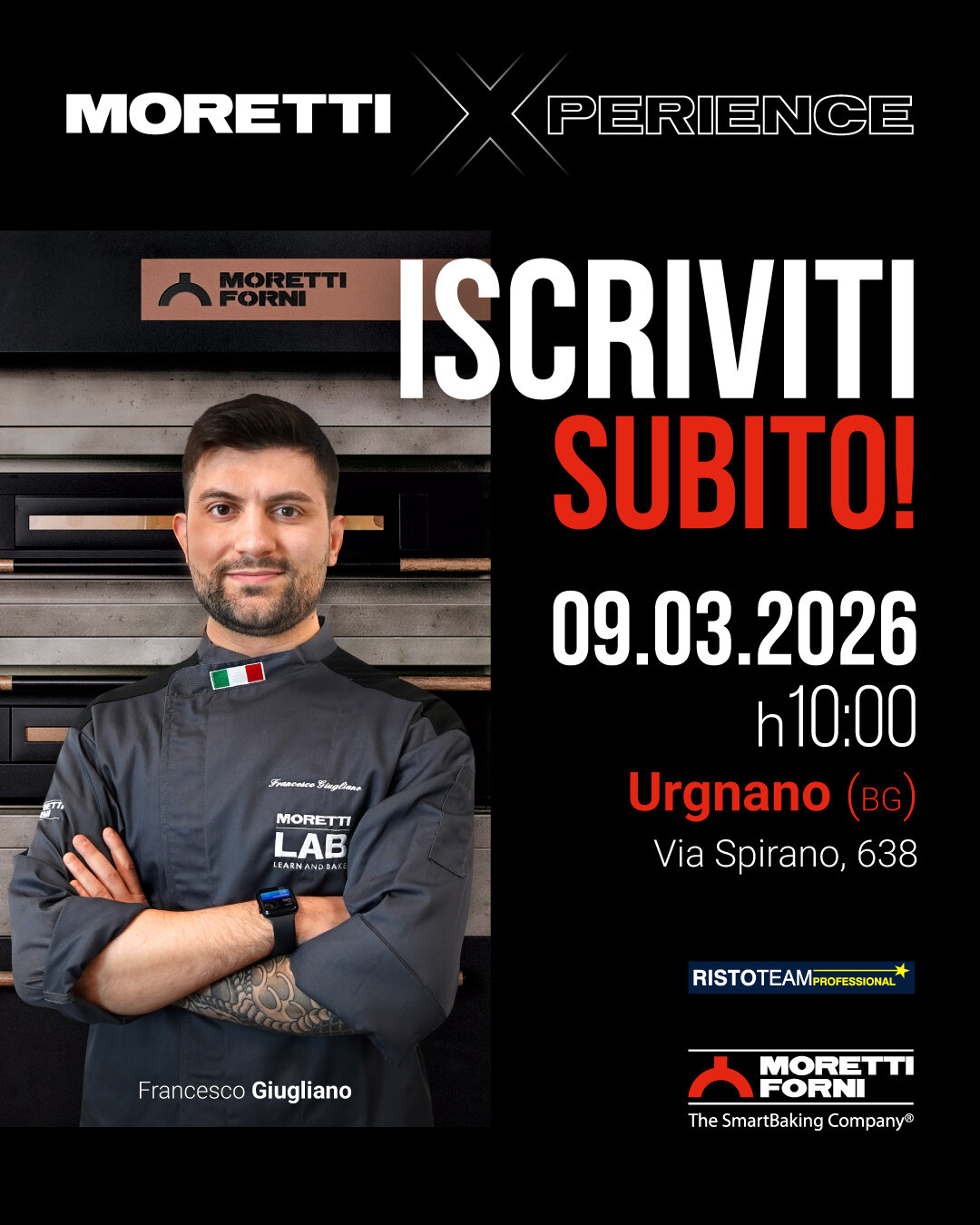 03 09 Invito Moretti Xperience Ristoteam Giugliano iscriviti
